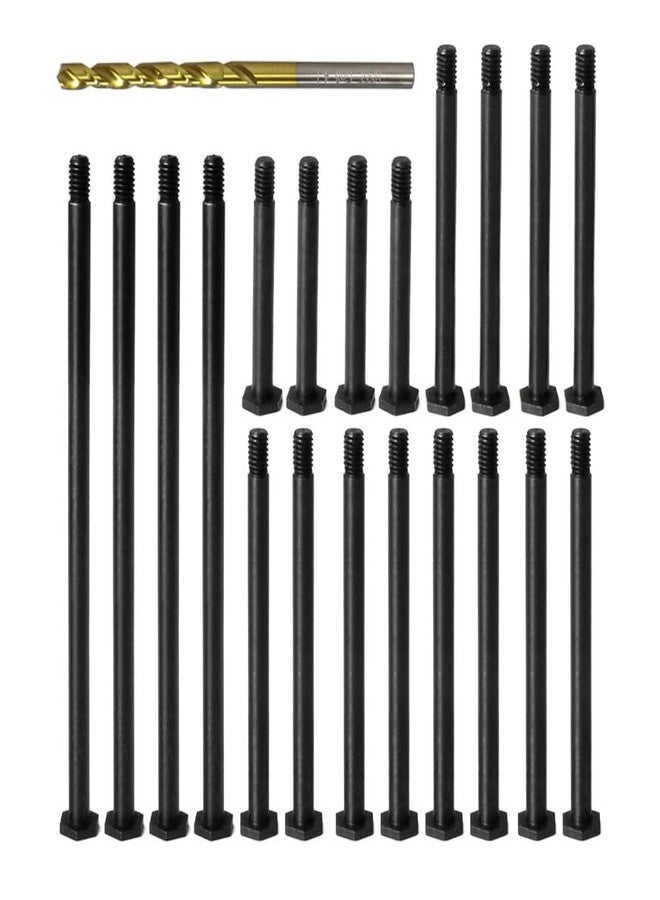 UURCSKY Steel Front Rear Suspension Arm Pin Set for 1/6 XRT 1/5 X-MAXX 8S Monster Truck Upgrades Parts,Replacement # 7740 7741 7742 (Black) - Image 4